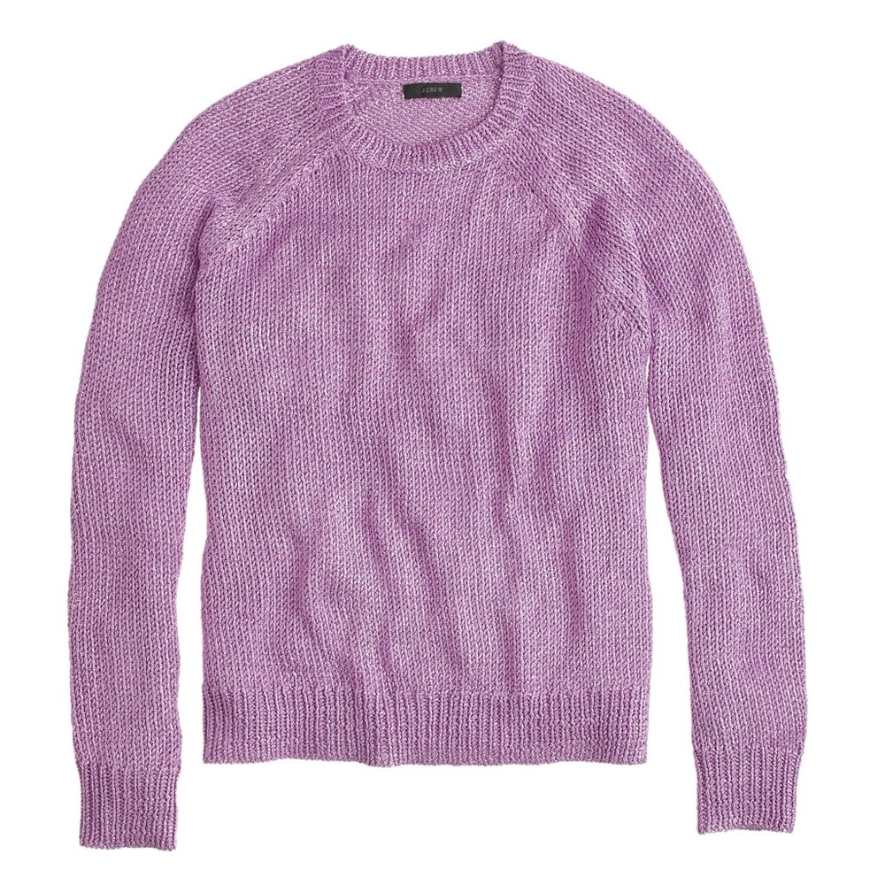 J.Crew Purple Metallic Knit Sweater